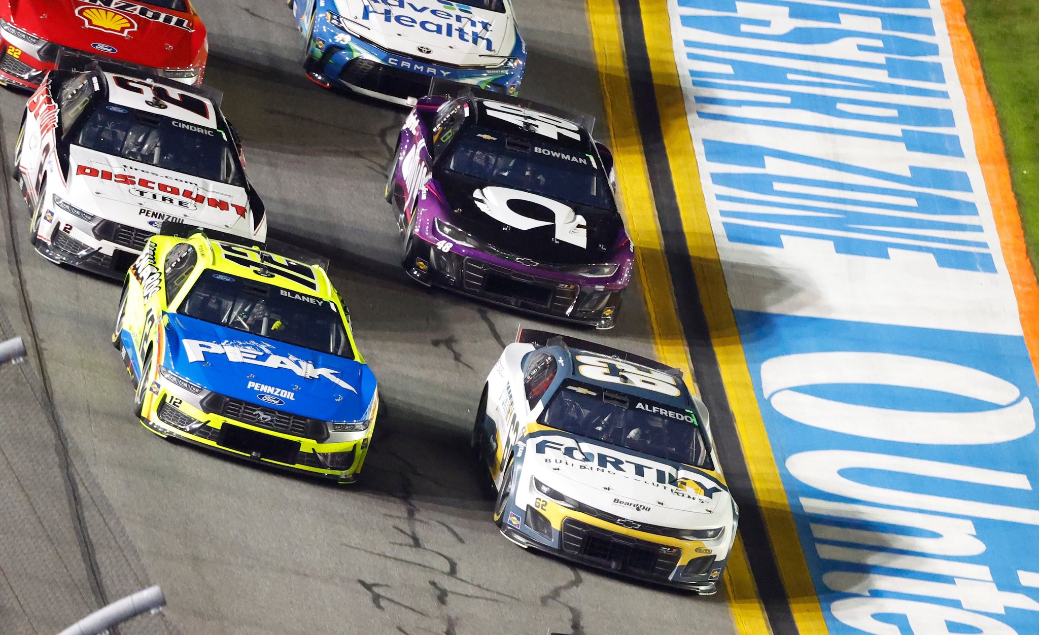 February 13, 2025: The NASCAR Cup Series races at Daytona International Speedway in Daytona, FL. (HHP/Tom Copeland)